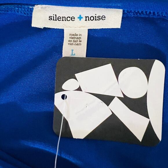 Silence Noise Minimalist Clean Girl Modern Royal Blue Relaxed Top L New - Picture 7 of 10